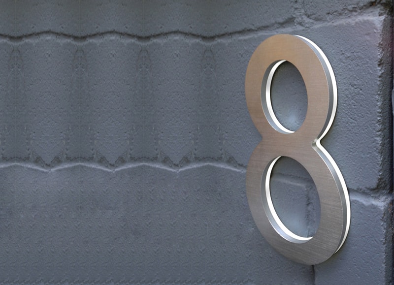 Modern 10″ / 25CM House Address Numbers