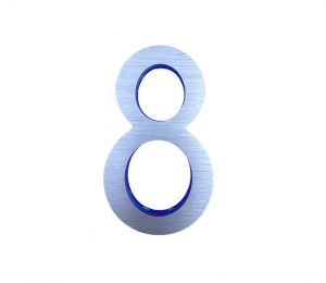 Modern Illuminated 5″ / 12CM House Numbers Blue
