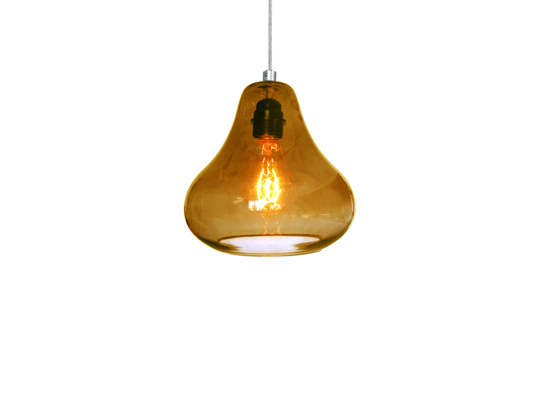 Pear Amber Pendant Lamp