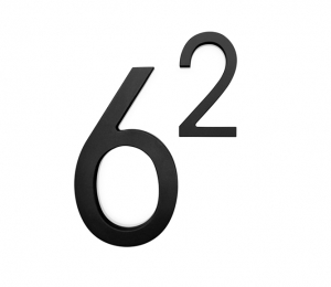 Modern Black 5″ / 12CM Backlit LED Numbers