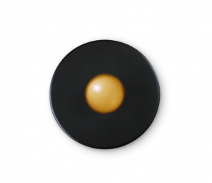 Illuminated Round Black Doorbell Button