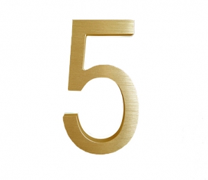 Modern Brass Led House Numbers 5″ / 12CM