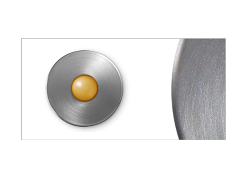 Illuminated Round Doorbell Button Brushed