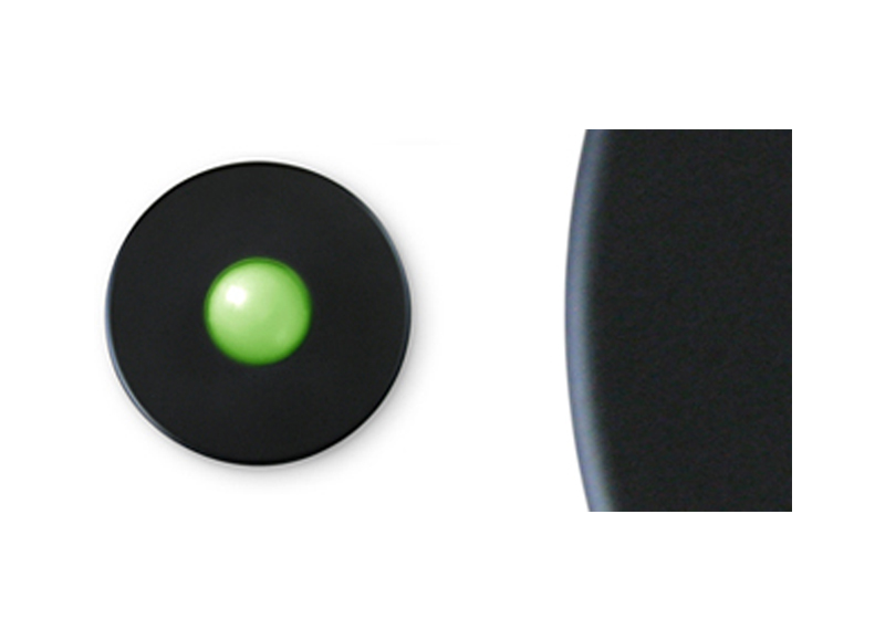 Illuminated Round Black Doorbell Button