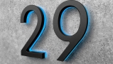Modern Black 5″ / 12CM Backlit LED Numbers