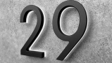 Modern Black Lighted House Numbers 8″ / 20CM