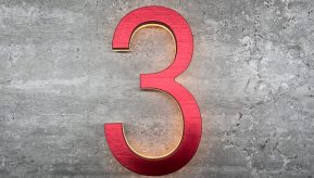 Modern Red 8″ / 20CM LED House Numbers