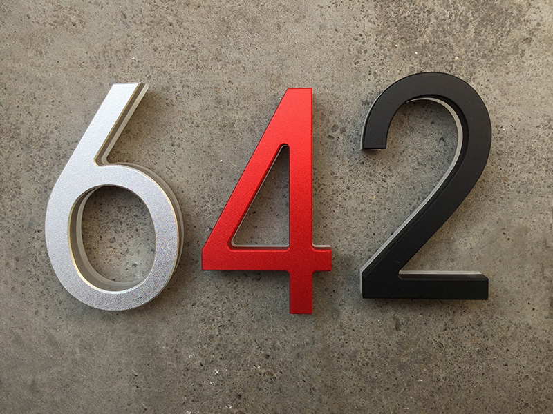 Modern Red 8″ / 20CM LED House Numbers