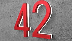 Modern Red 8″ / 20CM LED House Numbers