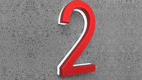 Modern Red 5″ / 12CM Metal House Numbers Lighted
