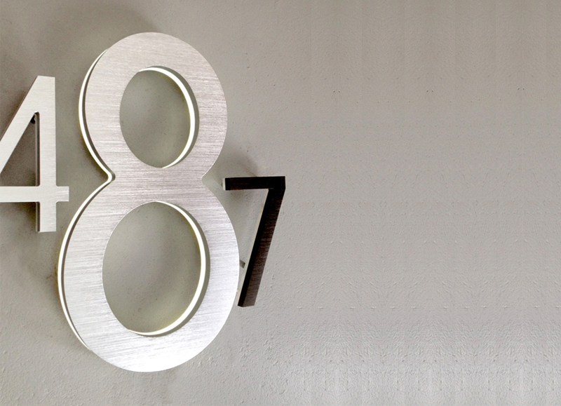 Modern 16″ / 40CM Lighted LED House Numbers