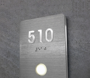 Led Room Numbers Lighted Brushed Nickel