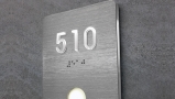 Led Room Numbers Lighted Brushed Nickel
