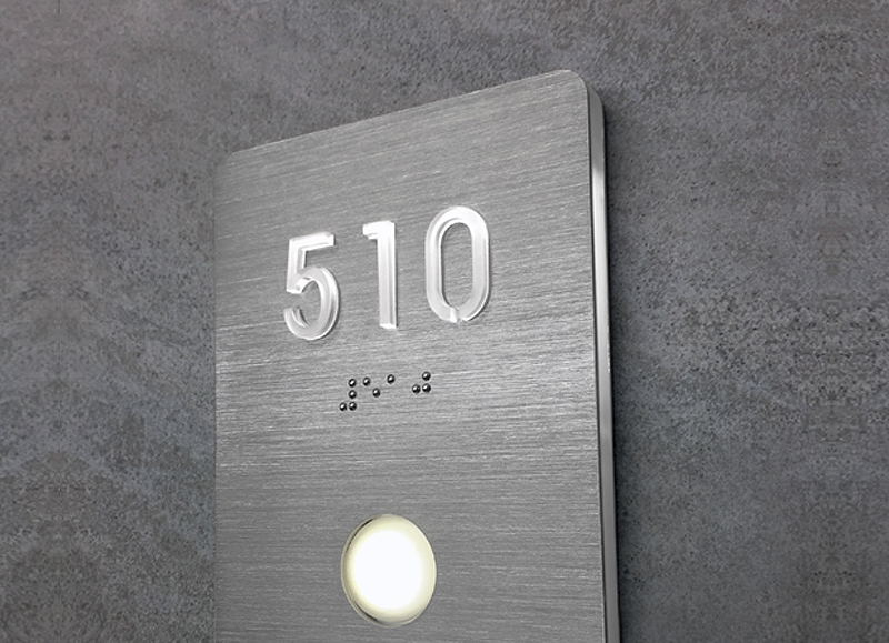 Led Room Numbers Lighted Brushed Nickel