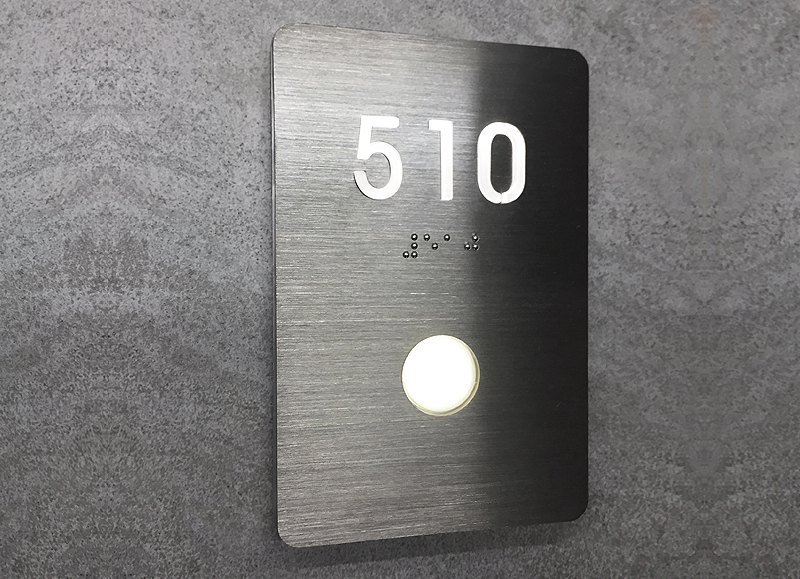 Led Room Numbers Lighted Brushed Nickel