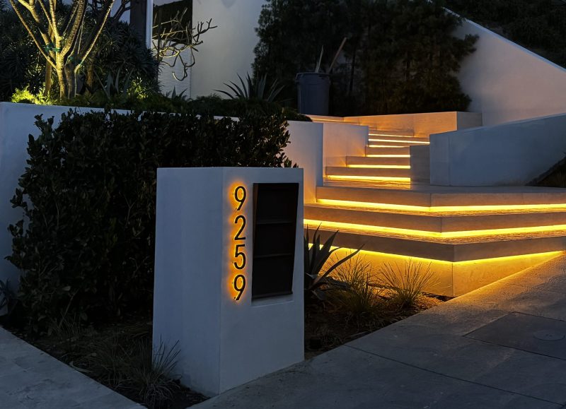 Modern 8″ / 20CM Bronze Lighted Numbers & Letters