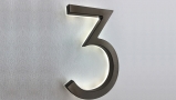 Modern Neutra 8″ / 20CM Bronze Backlit Numbers