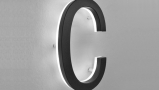 Modern Lighted Black House Letters 5″ / 12CM