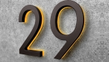 Modern 8″ / 20CM Bronze Lighted Numbers & Letters