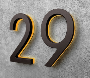 Modern 8″ / 20CM Bronze Lighted Numbers & Letters
