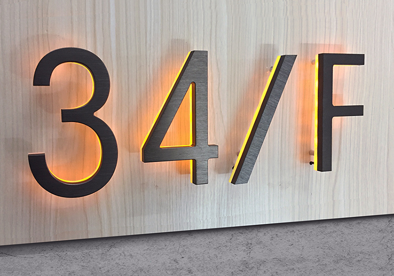 Modern 8″ / 20CM Bronze Lighted Numbers & Letters