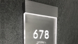 Lighted Clear Room Number Sign