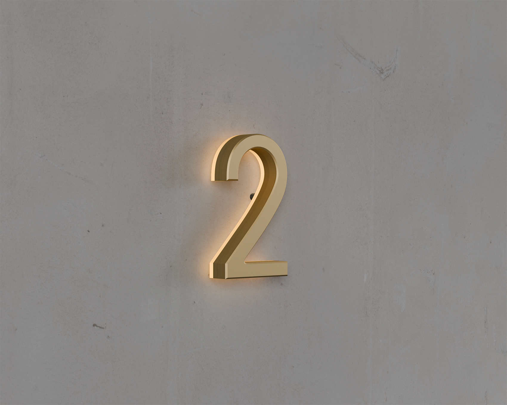 Modern Numbers 3″/ 7.5CM Lighted