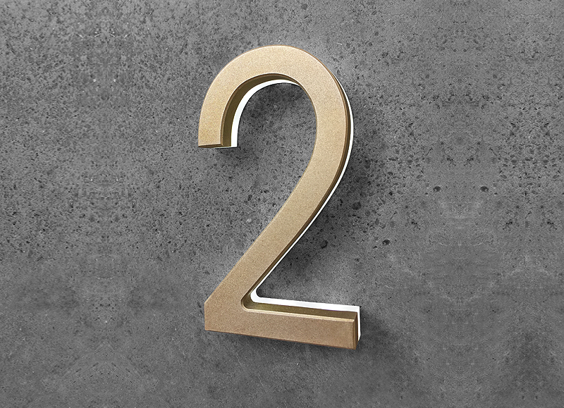 Modern Numbers 3″/ 7.5CM Lighted