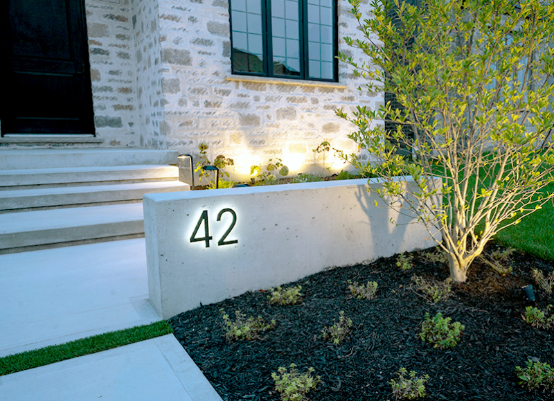 Modern Neutra 8″ / 20CM Bronze Backlit Numbers