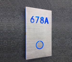 Room Number Sign Panel Lighted – Brushed