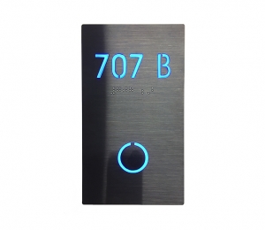 Room Number Panel Sign Black – Lighted