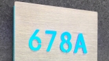 Room Number Sign Panel Lighted – Brushed