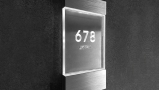 Lighted Clear Room Number Sign