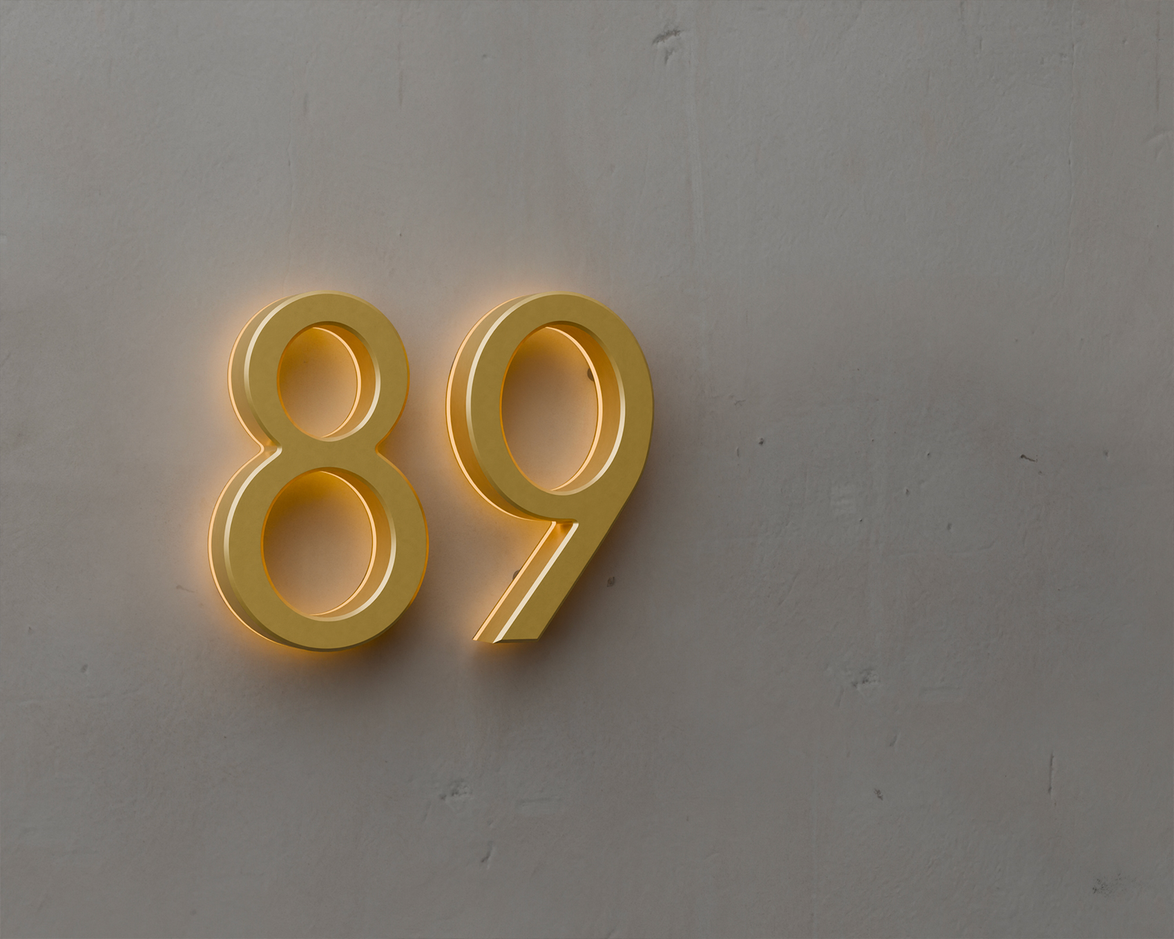 Modern Numbers 3″/ 7.5CM Lighted