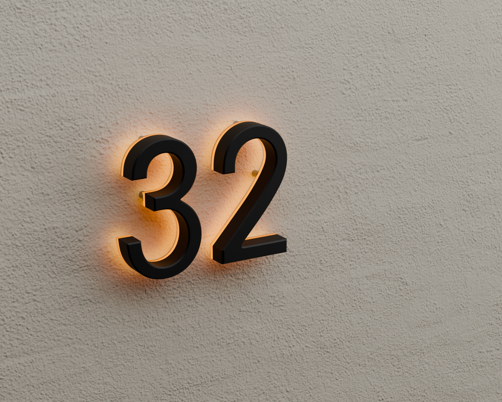 3″/ 7.5CM Backlit Outdoor LED House Numbers