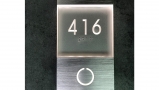 Lighted Clear LED Sign Blue Panel + Doorbell