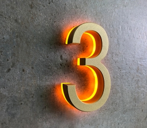 3″/ 7.5CM Backlit Outdoor LED House Numbers
