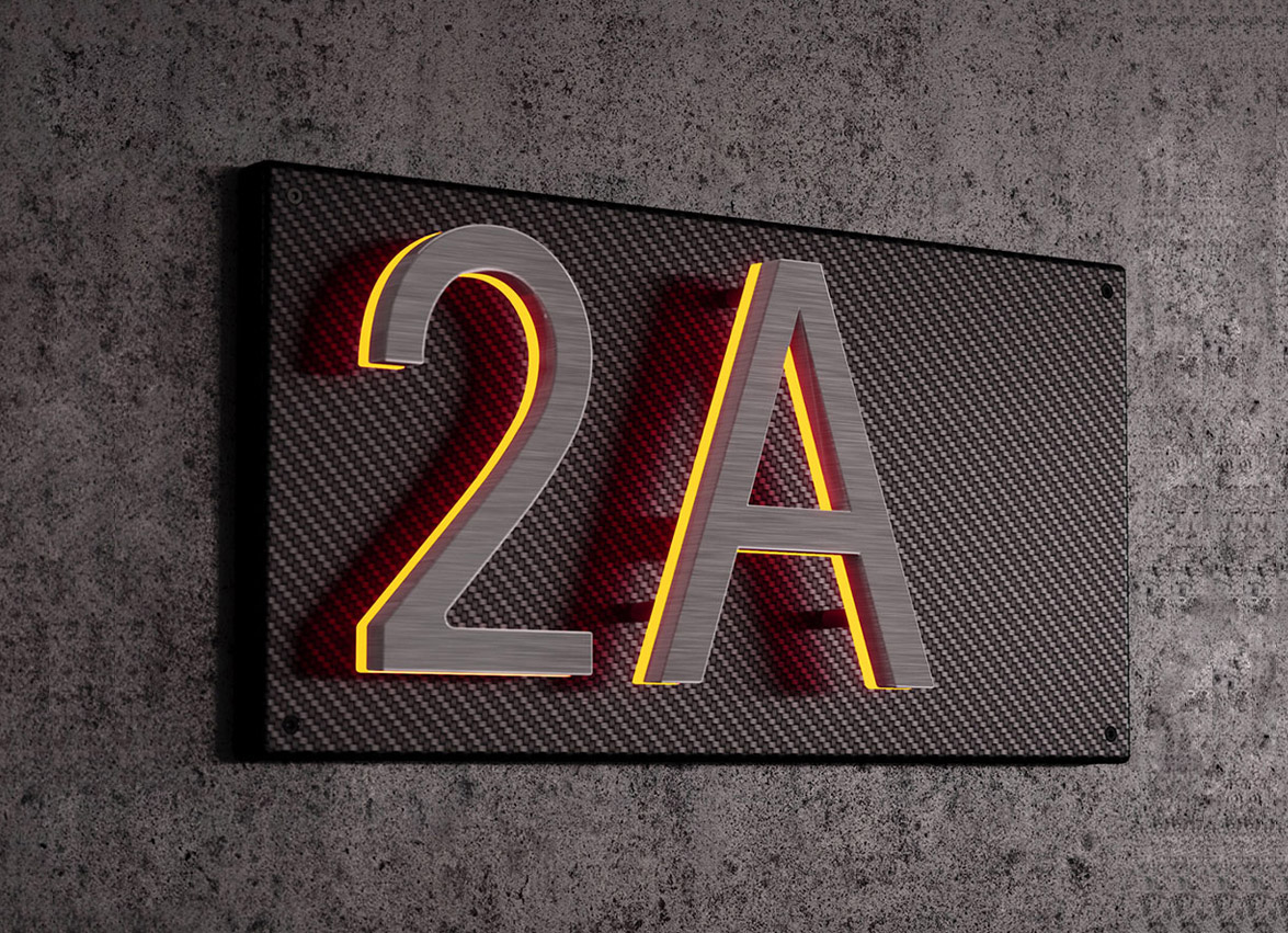 Carbon Fiber Backplate for 8″ / 20CM Numbers