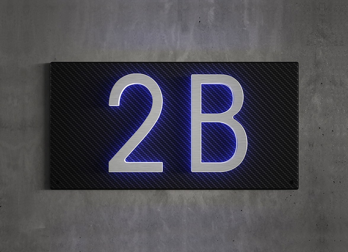 Carbon Fiber Backplate for 8″ / 20CM Numbers