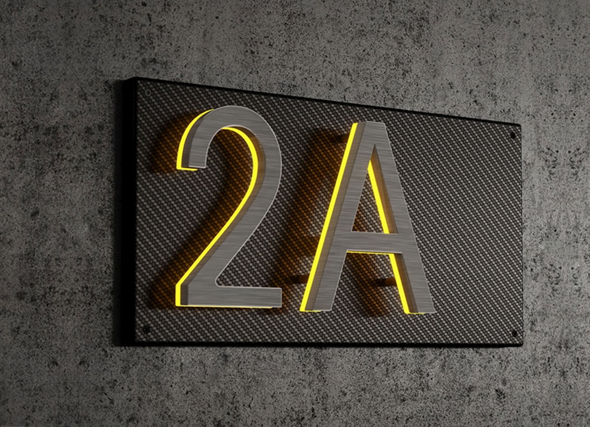Carbon Fiber Backplate for 8″ / 20CM Numbers