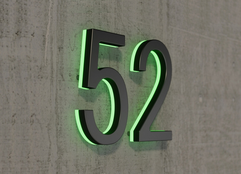 Modern 24″ / 60CM Lighted House Numbers