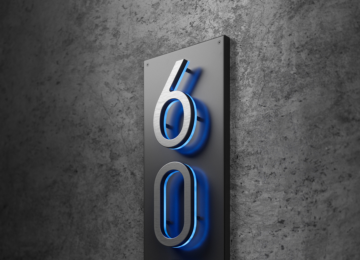 5″ / 12CM Vertical Panel Backplate for Numbers