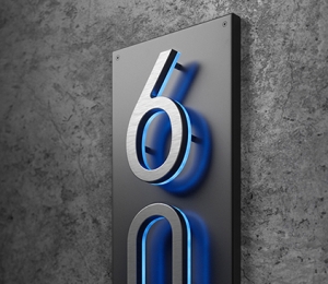 5″ / 12CM Vertical Panel Backplate for Numbers