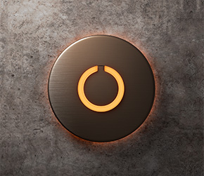 Round Touch Doorbell Bronze