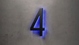 Modern 10″ / 25CM Black Backlit Numbers