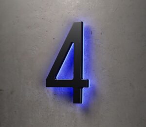 Black 16″ / 40CM Backlit House Numbers