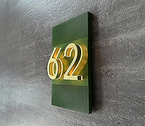 Lighted 3” Projected Room Number Plaque Sign