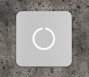 Square White Touch Doorbell Button